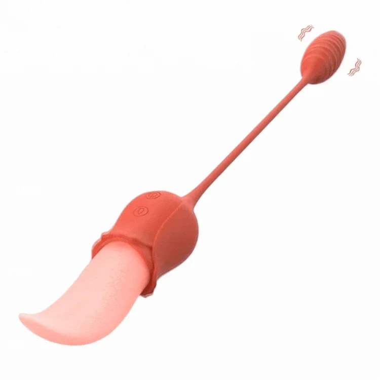 Lurevibe - Mia 2-in-1 Upgraded Tongue-licking Rose Toy With Licking Bullet Vibrator