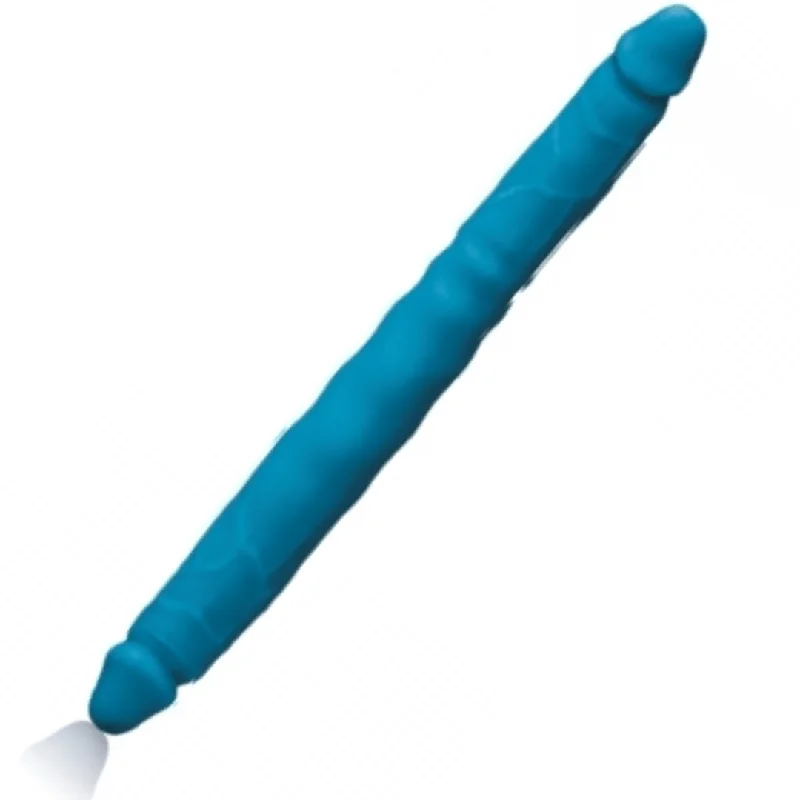 Colours Double Pleasures 12 Inch Silicone Double Dildo - Blue