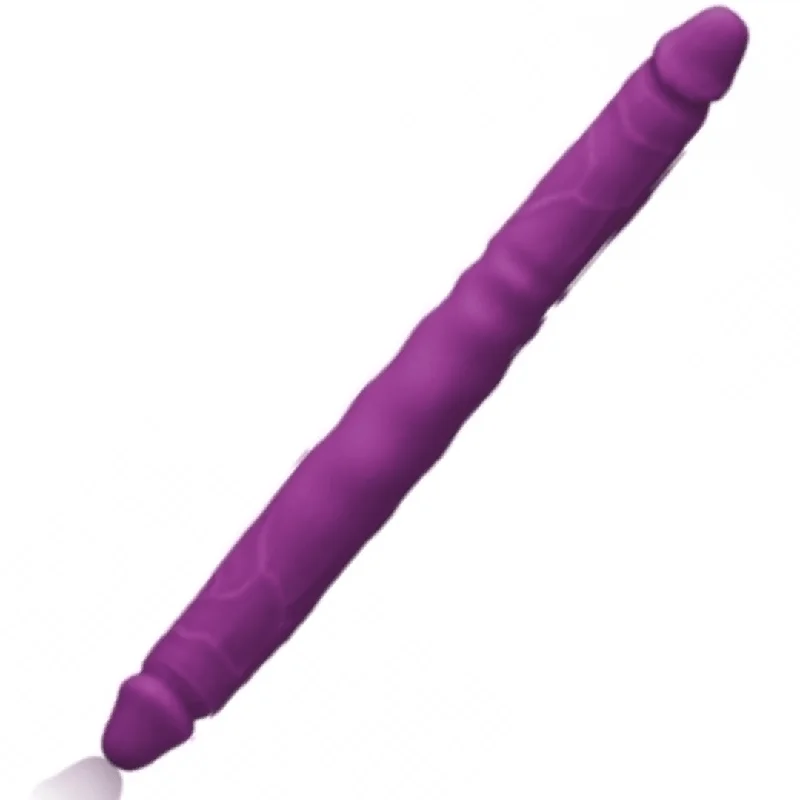 Colours Double Pleasures 12 Inch Silicone Double Dildo - Purple