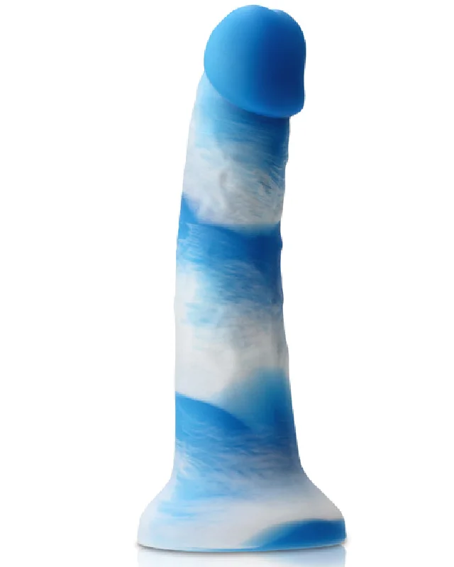 Colours Pleasures Yum Yum 6 Inch Silicone Dildo - Blue