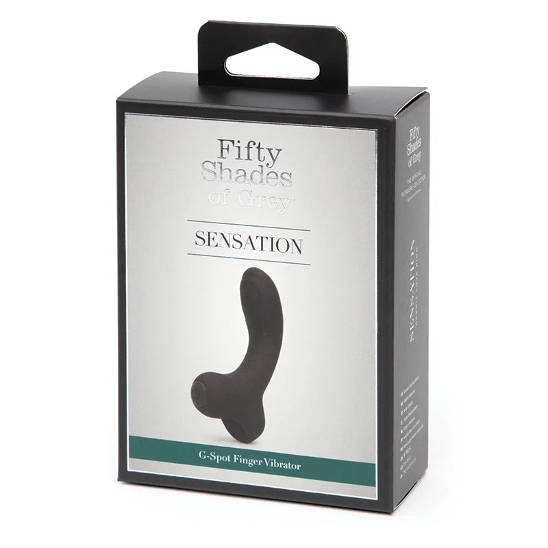 Fifty Shades of Grey Sensation Rechargeable Silicone G-Spot Finger Vibrator Black