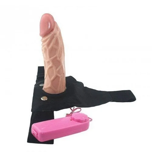 Vibrating Hollow Strap On Dildo with Vibrator