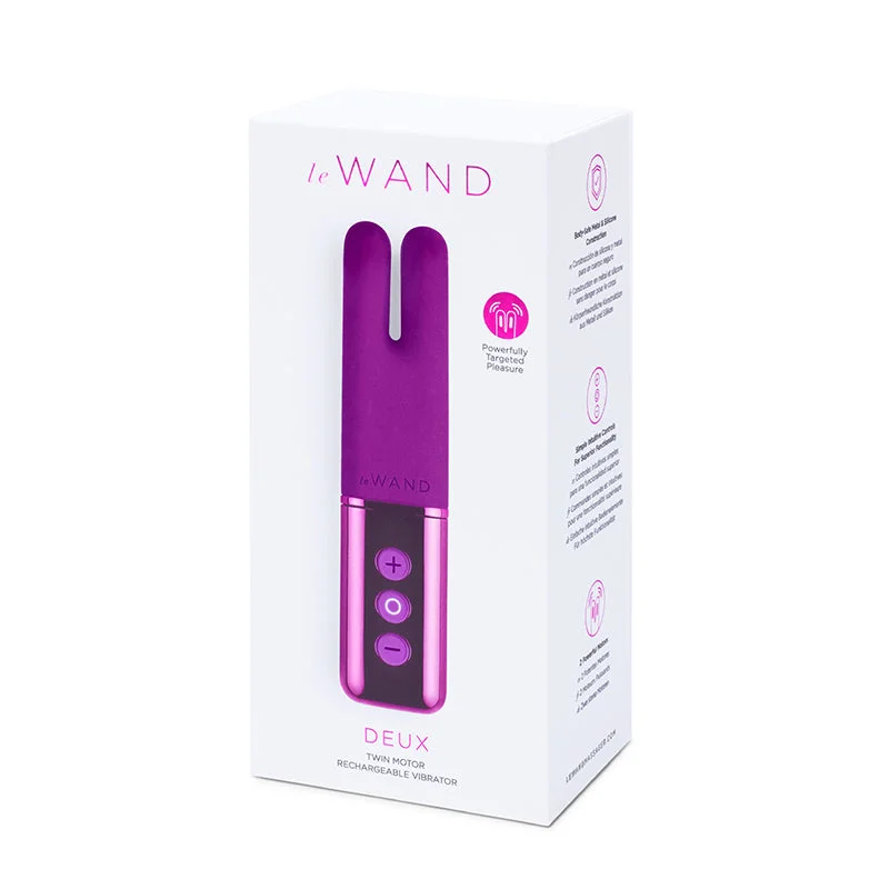 Le Wand Chrome Deux Rechargeable Silicone Mini Vibrator Dark Cherry