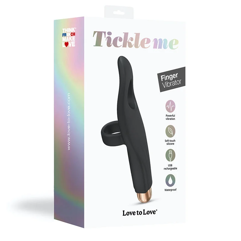 Love to Love Tickle Me Rechargeable Silicone Finger Vibrator Noir