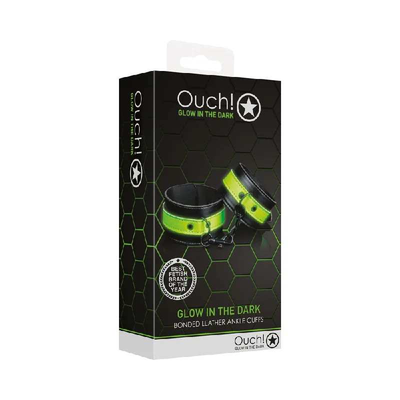 Ouch! Glow Ankle Cuffs - Glow In The Dark - Green