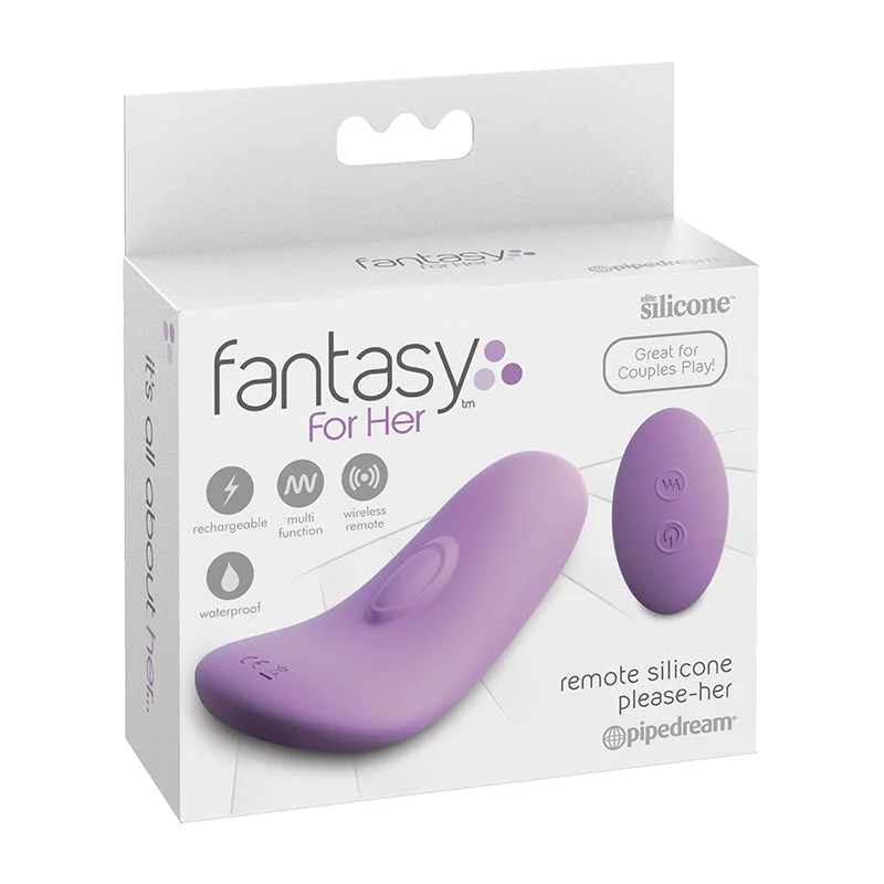 Pipedream Fantasy For Her Remote Silicone Please-Her Rechargeable Vibrator Purple