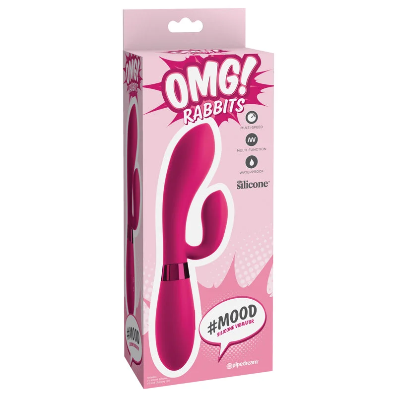 Pipedream OMG! Rabbits #Mood Silicone Vibrator Pink