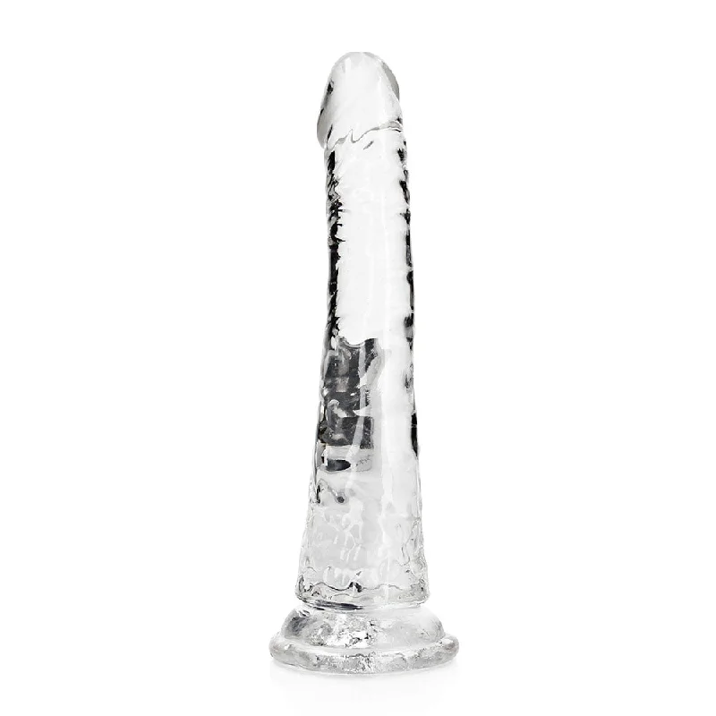 Realrock Crystal Clear Slim 7 In. Dildo Clear