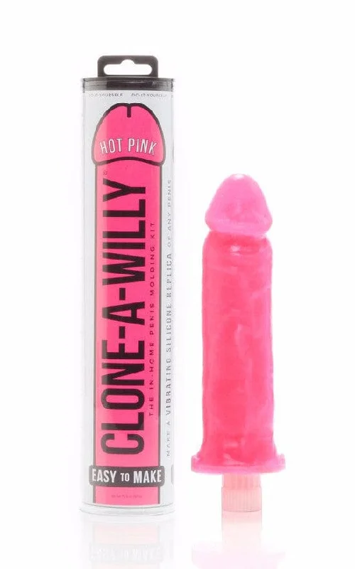 Clone A Willy Vibrating Silicone Penis Casting Kit - Hot Pink