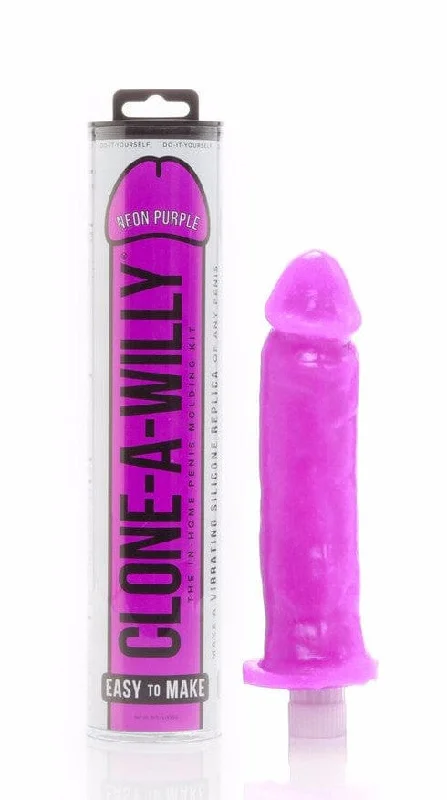 Clone A Willy Vibrating Silicone Penis Casting Kit - Neon Purple