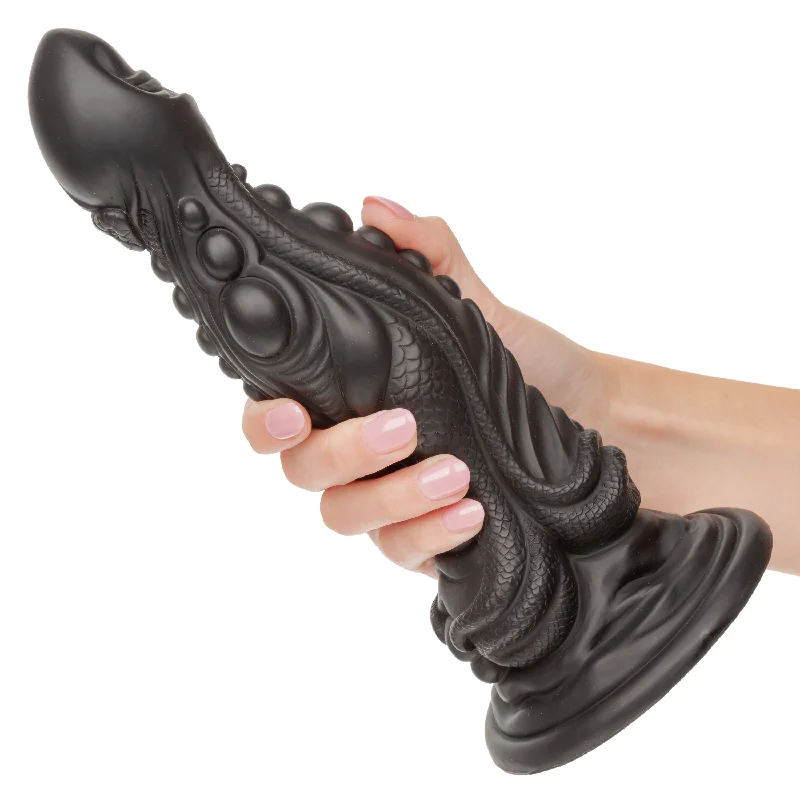 The Colossus Extreme 9.75 Inch Thick Textured Silicone Monster Dong