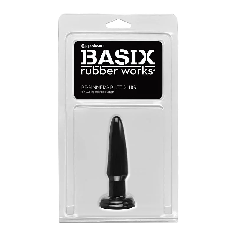 Basix Rubber Works - Beginners Butt Plug Black