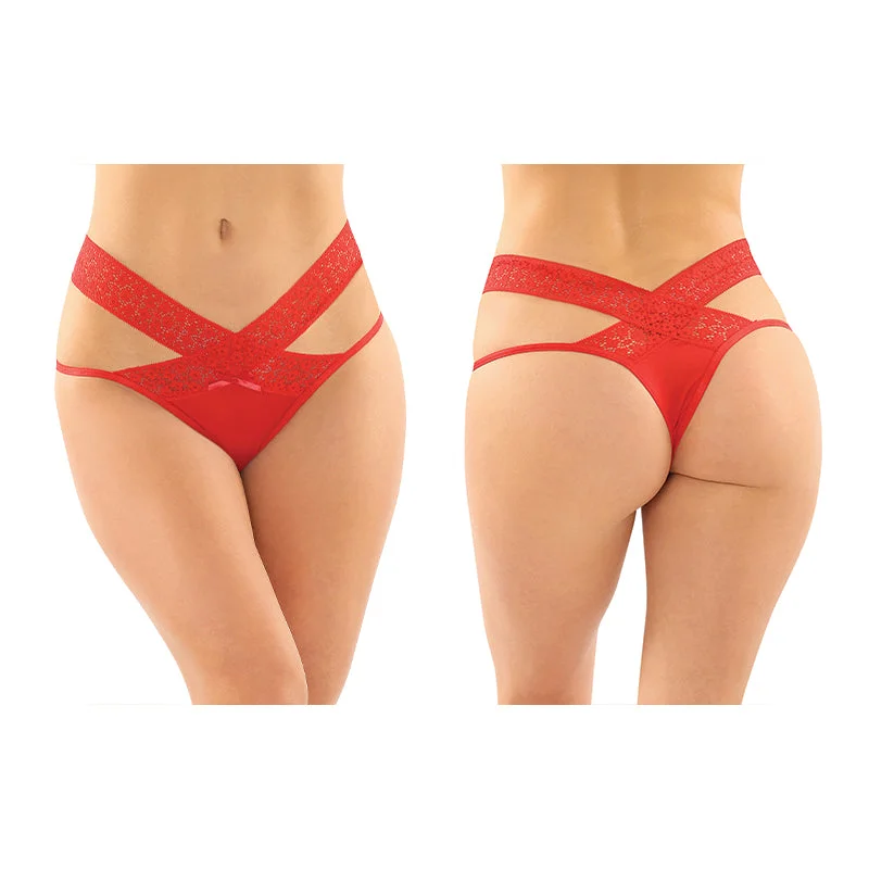 Fantasy Lingerie Daphne Microfiber Brazilian-Cut Panty 6-Pack Red L/XL