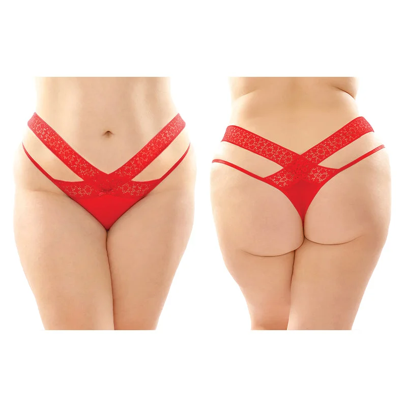 Fantasy Lingerie Daphne Microfiber Brazilian-Cut Panty 6-Pack Red Queen