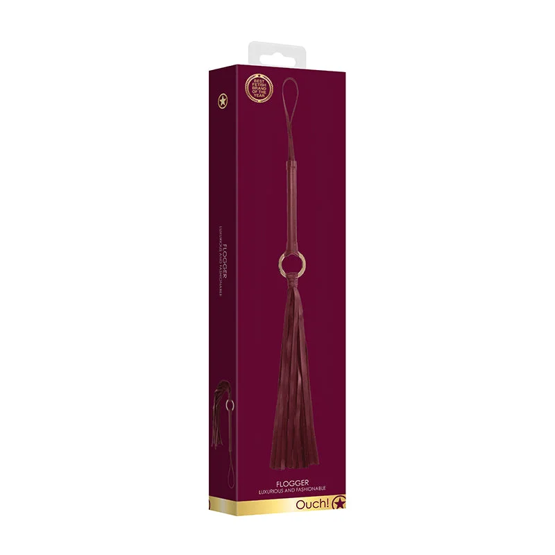 Ouch! Halo Ringed Flogger Burgundy