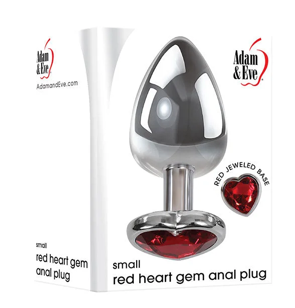 Small Red Heart Gem Anal Plug