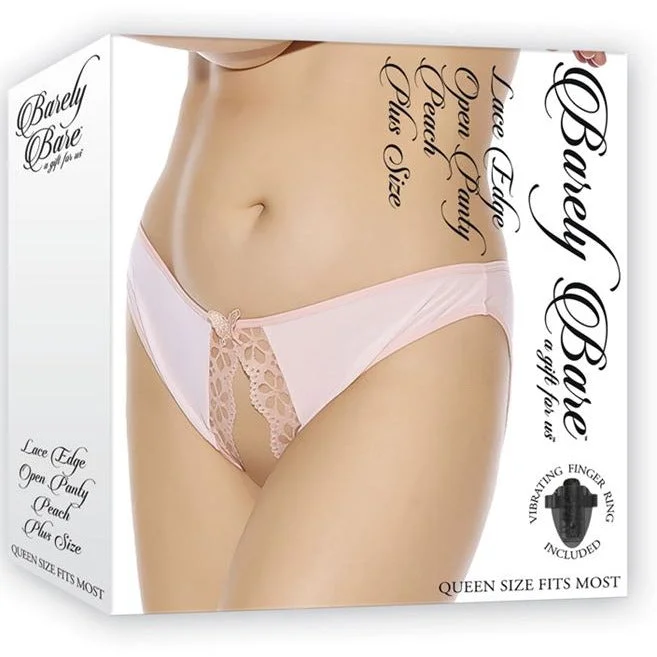 Lace Edge Open Panty by Barely Bare