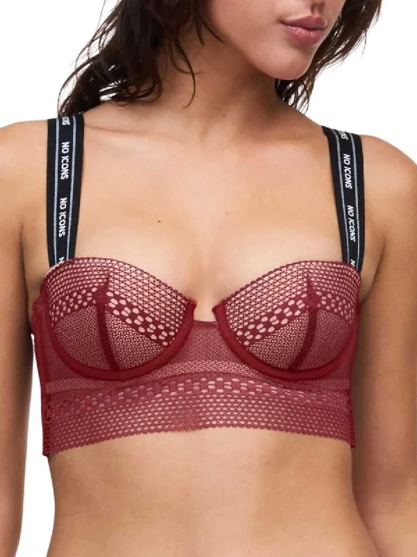 No Icons Bandeau Foam Bra - Raspberry