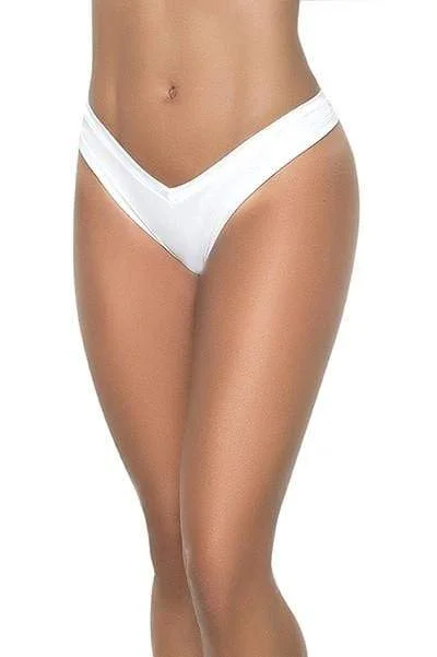 White Wet High Leg Thong (Black Colors Available)