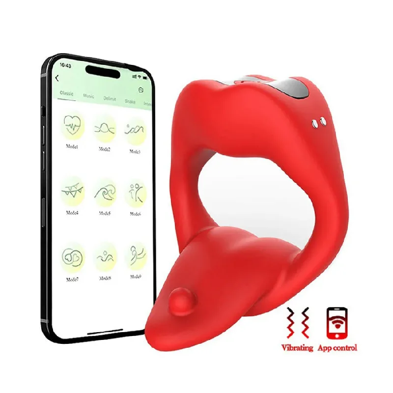 App Control Sexual Lips Penis Ring