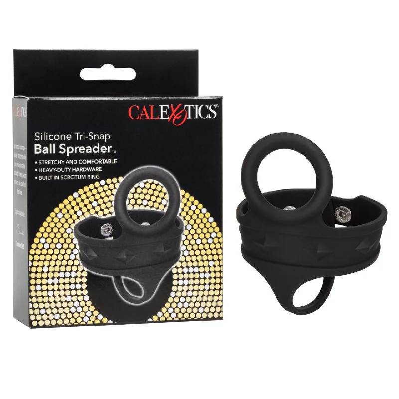 CaleXOtics SILICONE TRI-SNAP BALL SPREADER Black