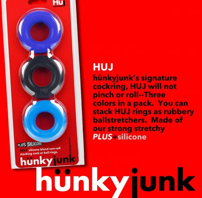 Hunkyjunk Huj 3 Pack Silicone Cock Rings