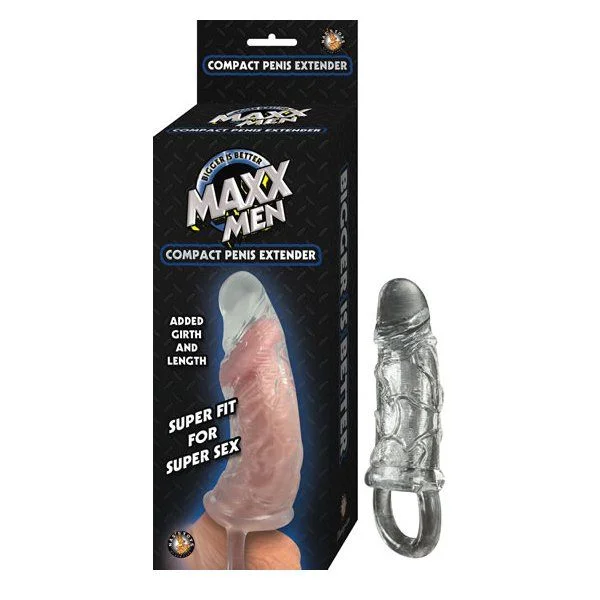 Maxx Men COMPACT PENIS EXTENDER with Strap On Ball Harness 5.71 inch Clear