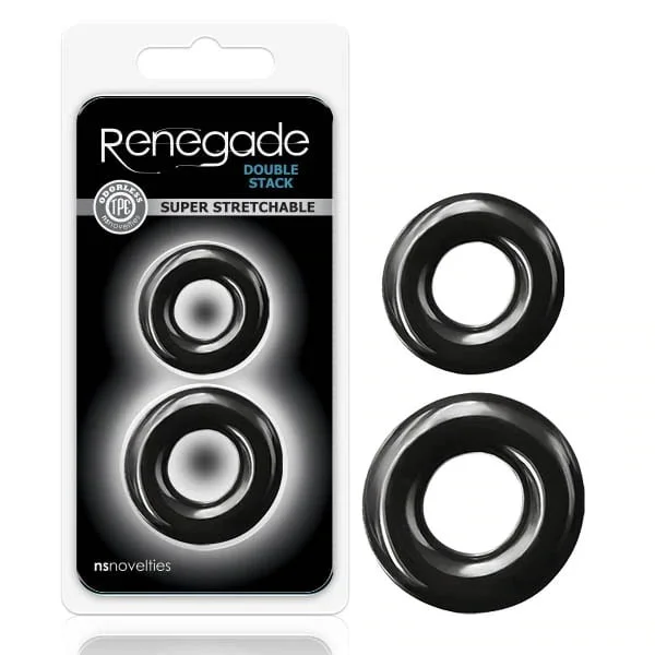 Renegade Double Stack Cock Ring Black