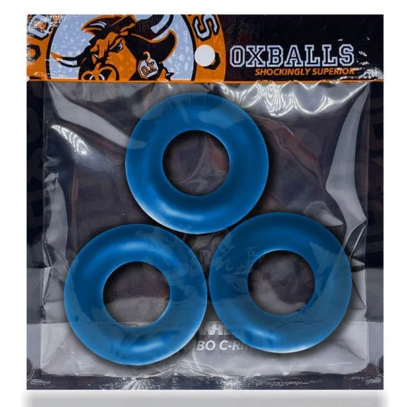 Oxballs FAT WILLY COCK RINGS 3 Pack Jumbo Rings Space Blue