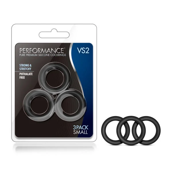 Performance VS2 Silicone Small Cock Rings in Black