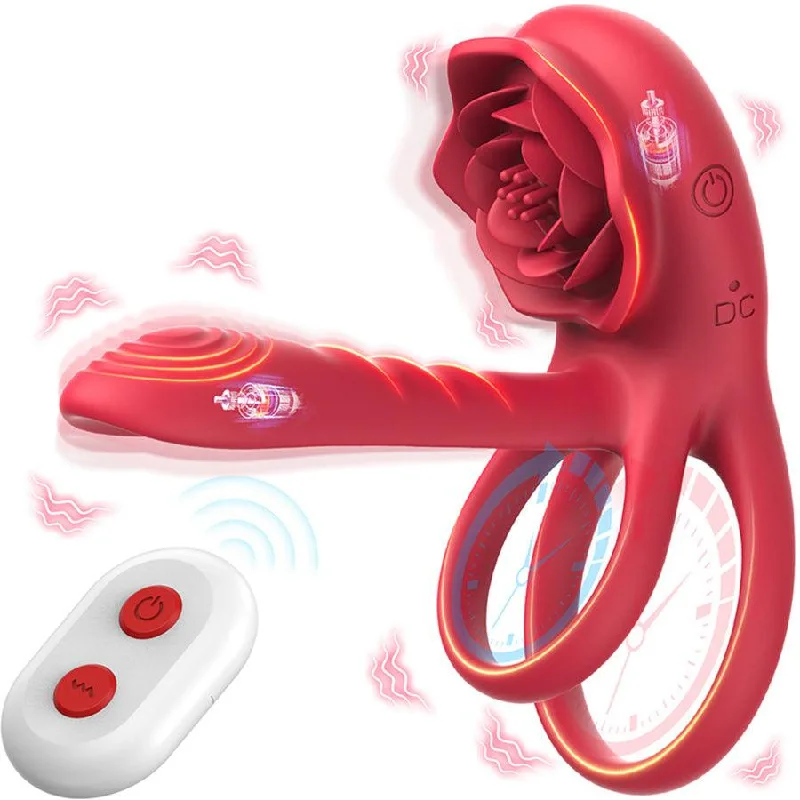 Remote Control Dual Stimulation Vibrating Penis Ring