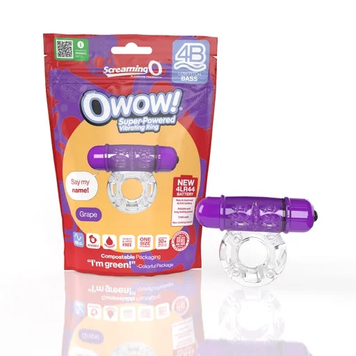 ScreamingO 4B OWow Vibrating Cock Ring grape