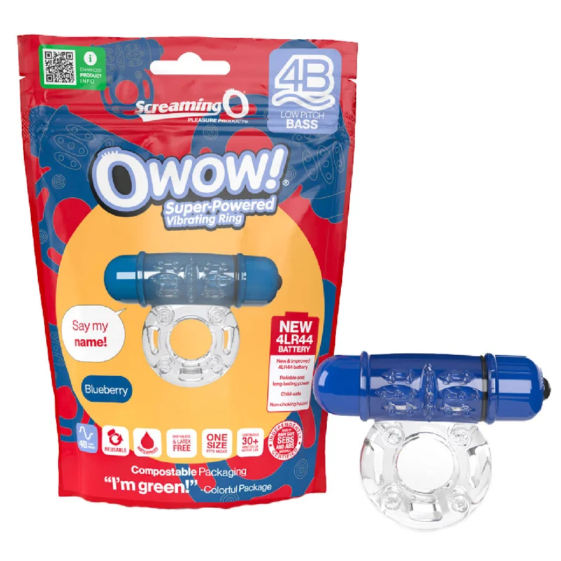 ScreamingO 4T OWow Vibrating Cock Ring Blueberry