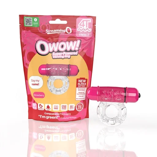 Screaming O 4T OWow Vibrating Cock Ring Strawberry