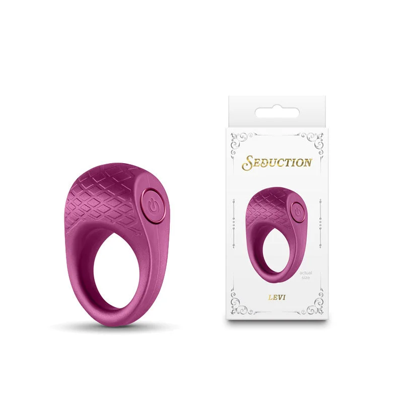 Seduction - Levi Vibrating Cock Ring - Metallic Burgundy