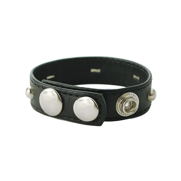 Spartacus Studded Leather Ring 1.25 inches to 2 inches