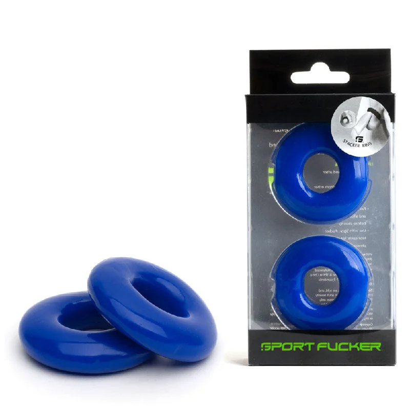 Sport Fucker Blue Stacker Rings