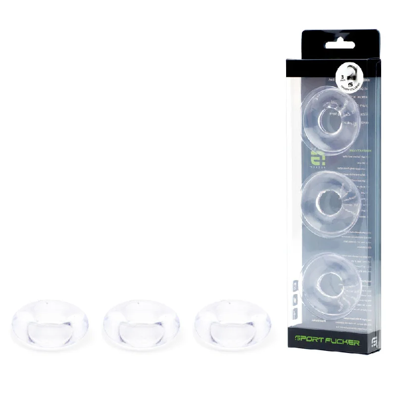 Sport Fucker Clear Rubber Cock Rings