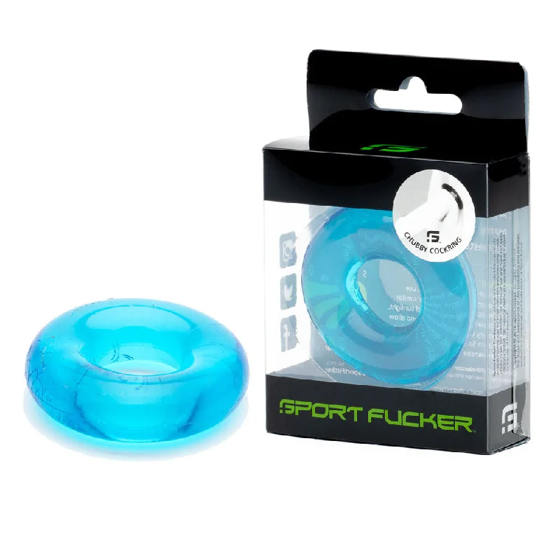 Sport Fucker Rubber Cock Ring in Ice Blue