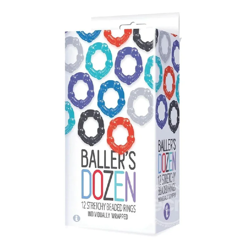 The 9's Baller's Dozen 12-Piece Beaded Cock Ring Set