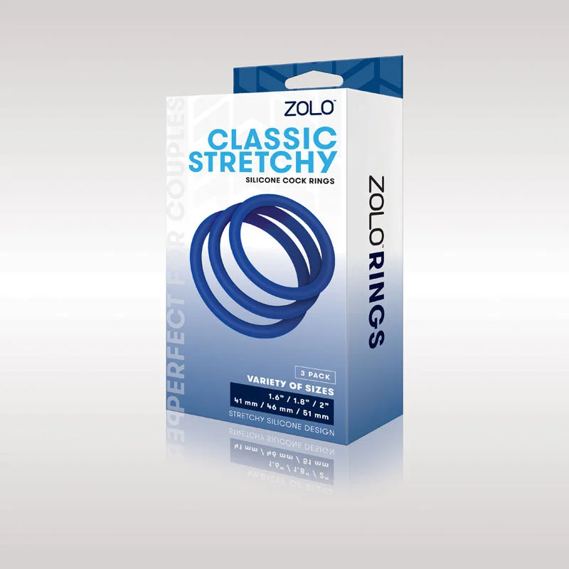 Zolo Classic Stretchy Silicone Cock Ring 3-Pack LP