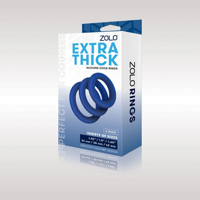 Zolo Extra Thick Silicone Cock Rings 3-Pack LP